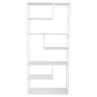 Bücherwand Staal - Weiß, Design, Metall (85/188/35cm) - Livetastic