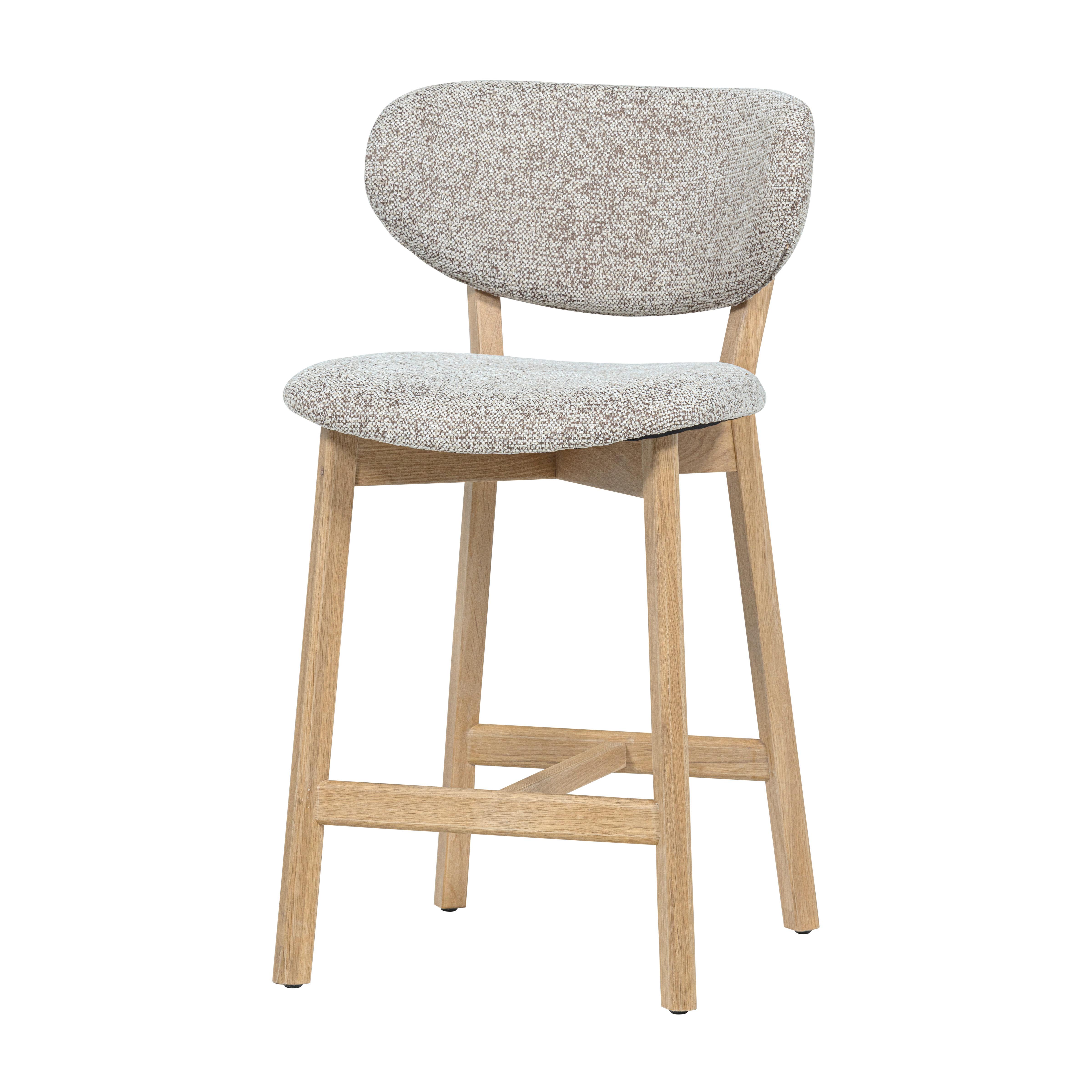 BARHOCKER Udar Naturfarben B: 51cm - Naturfarben, MODERN, Holz/Textil (51/94/58cm) - Livetastic