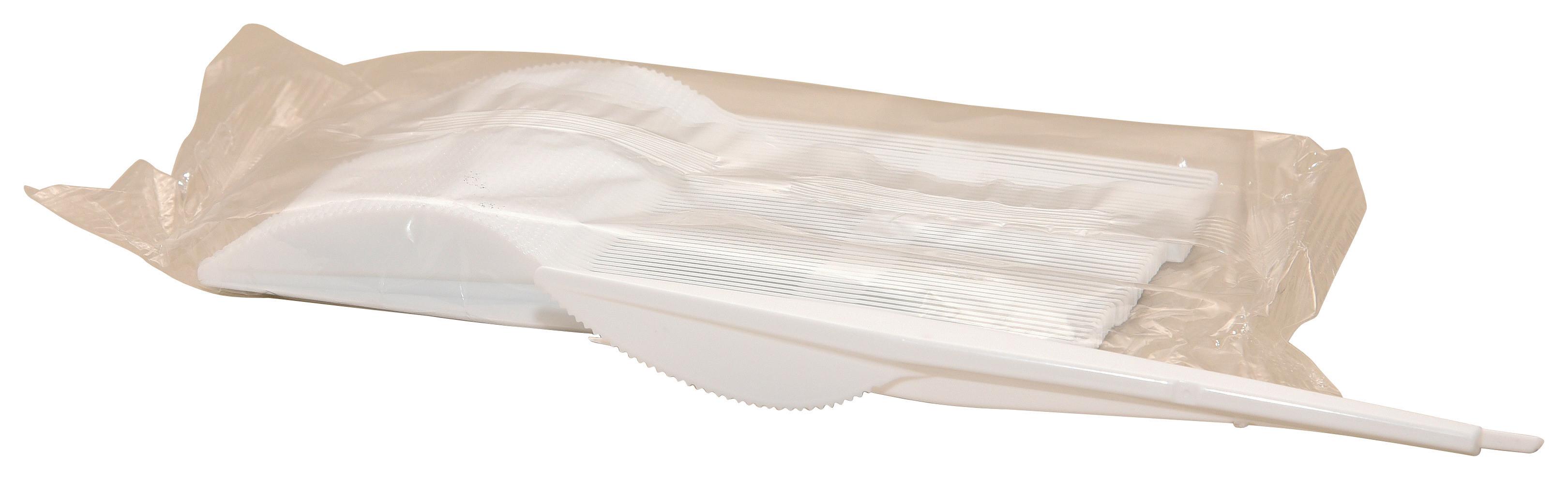Einweg-Messer 50 Stk. L: 18 cm - KONVENTIONELL, Kunststoff (18cm)