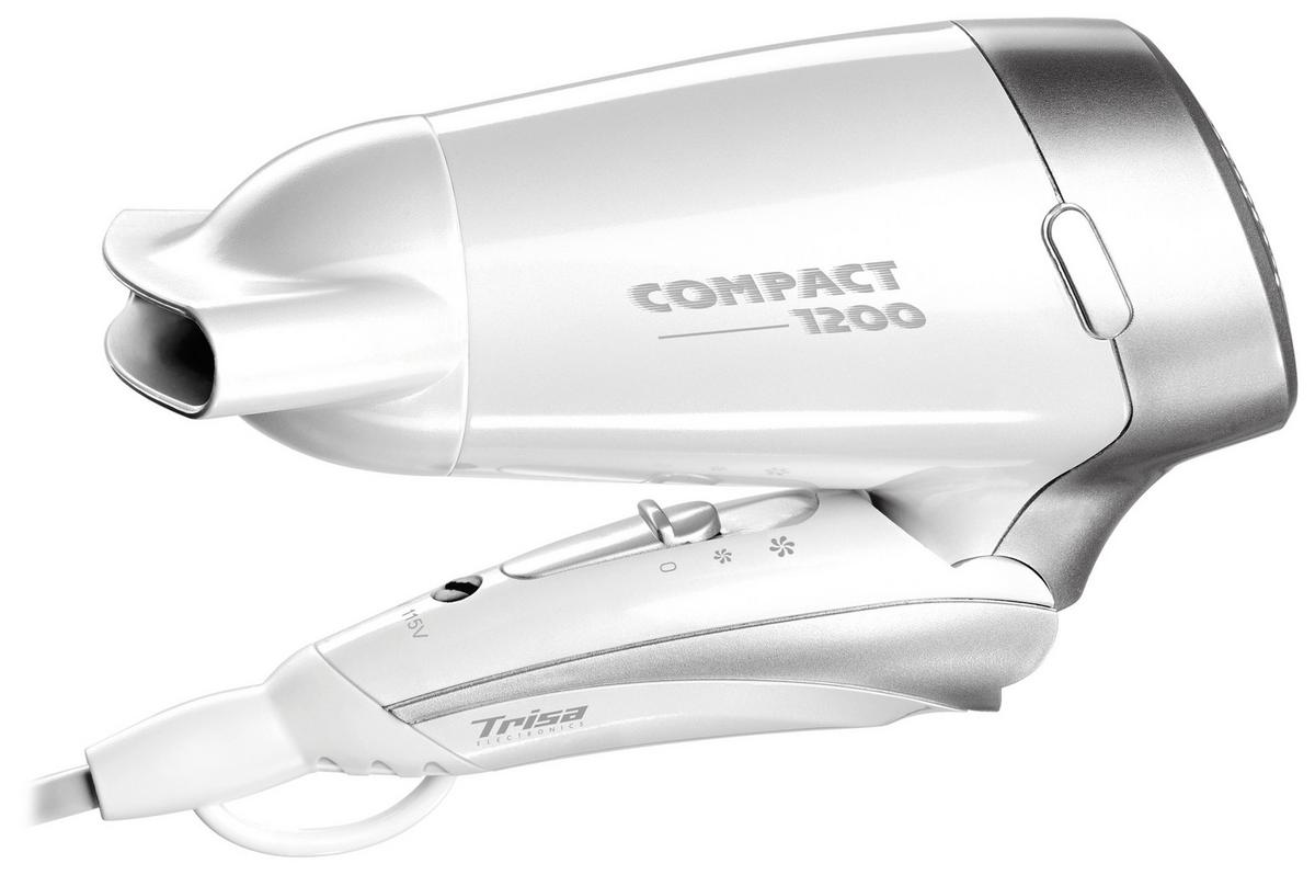 Haartrockner Compact 1200 W Stylingdüse Föhn - Silberfarben/Weiß, MODERN, Kunststoff (18/11/7cm)