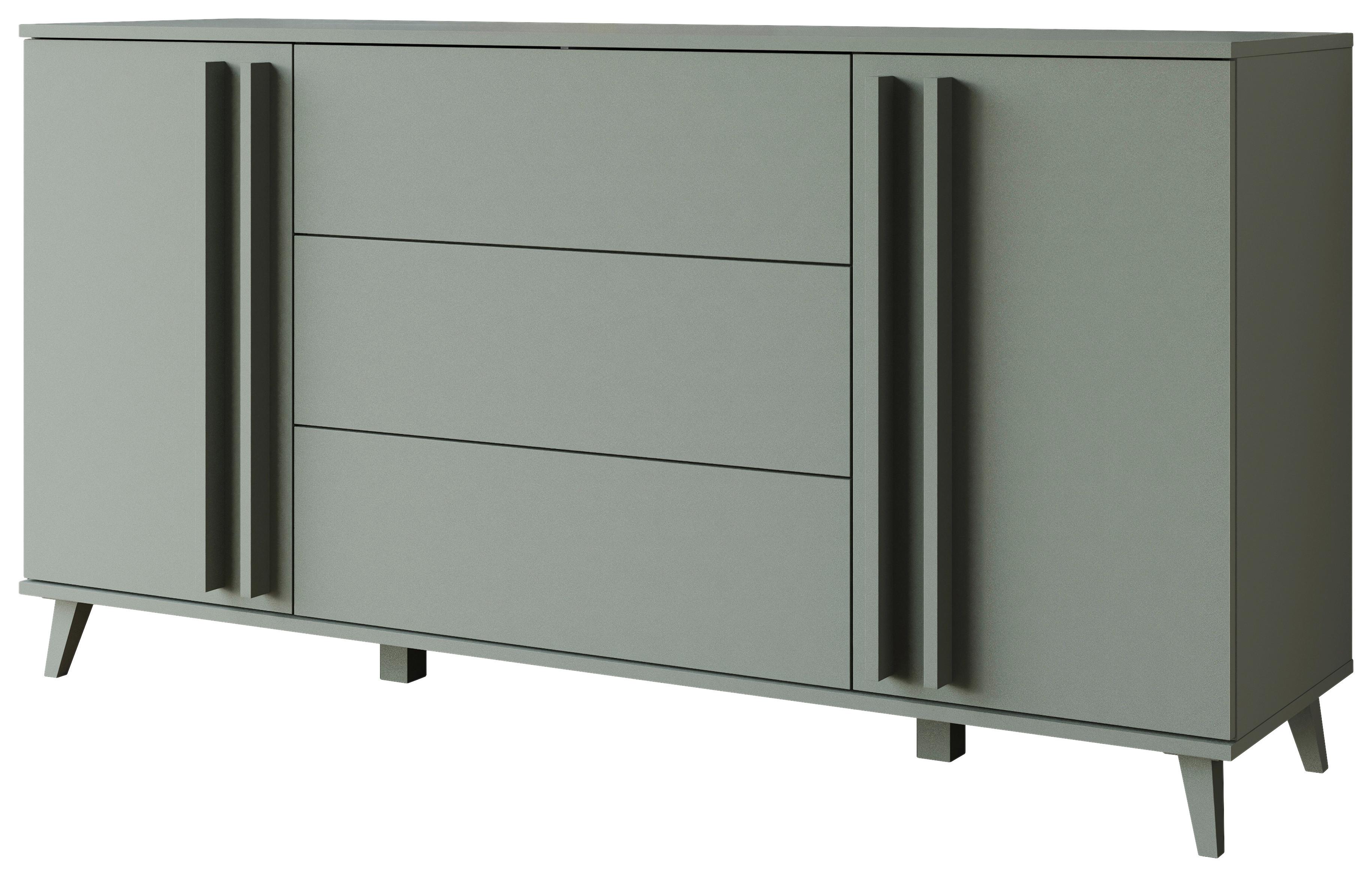 SIDEBOARD Helsinki Salbeigrün B: 150cm - Salbeigrün/Schwarz, Trend, Holzwerkstoff (150/77,8/39,5cm) - P & B