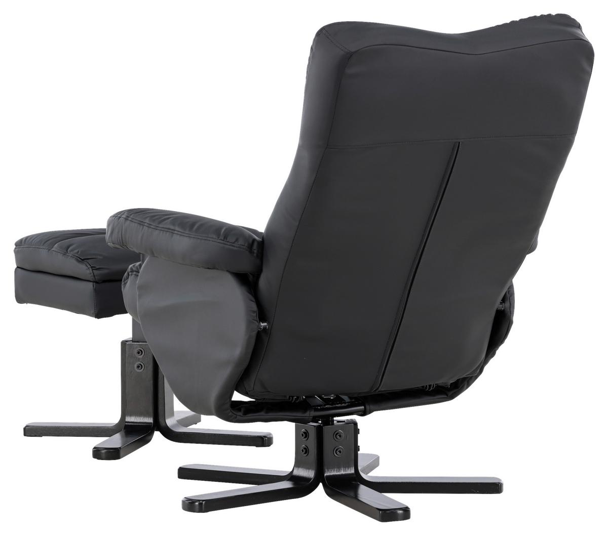 Relaxsesselset Sven - Schwarz, Design, Textil/Metall (78/101/90cm) - Livetastic