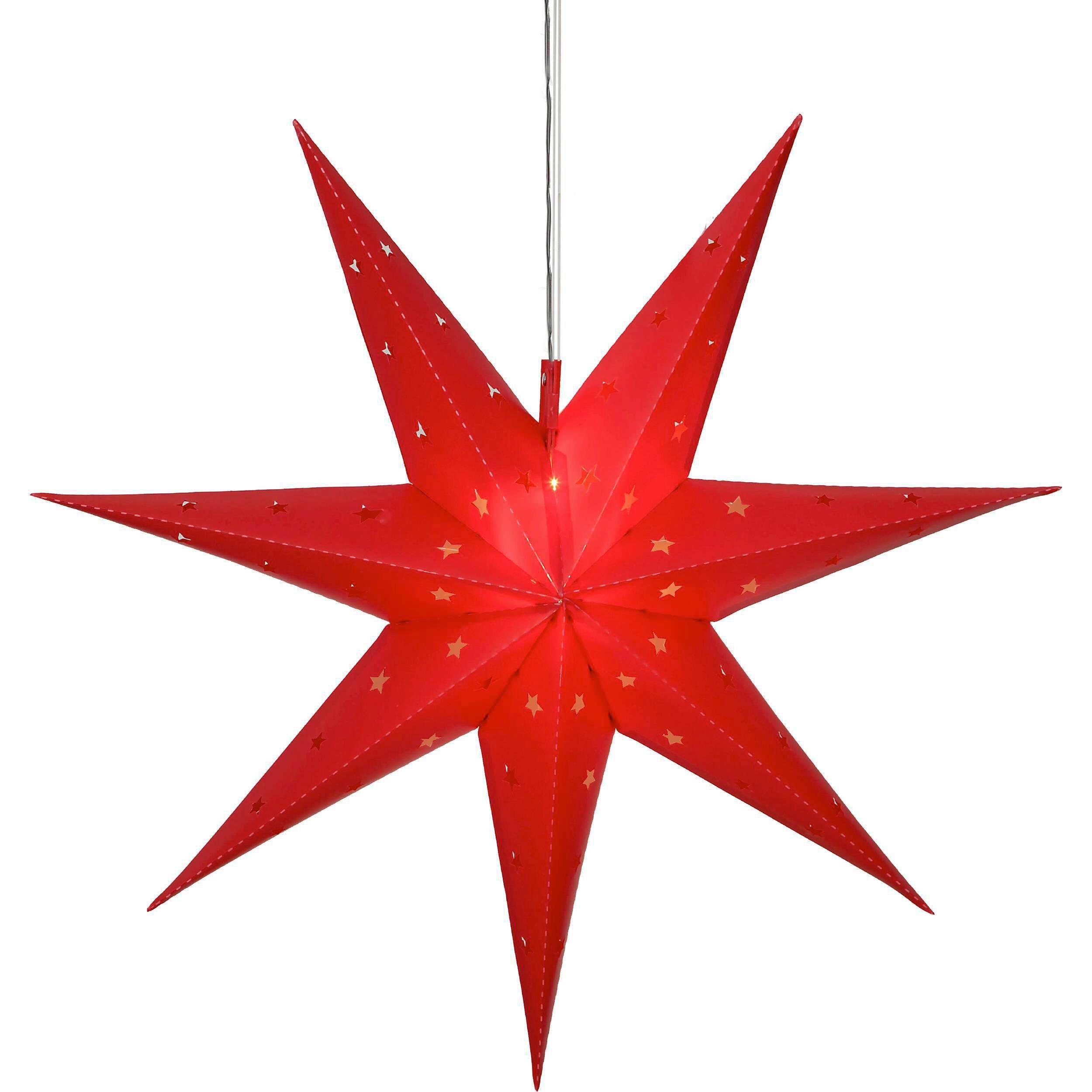 Hängeleuchte 410759 Papierstern - Rot, Basics, Kunststoff (60/18/60cm) - Eglo