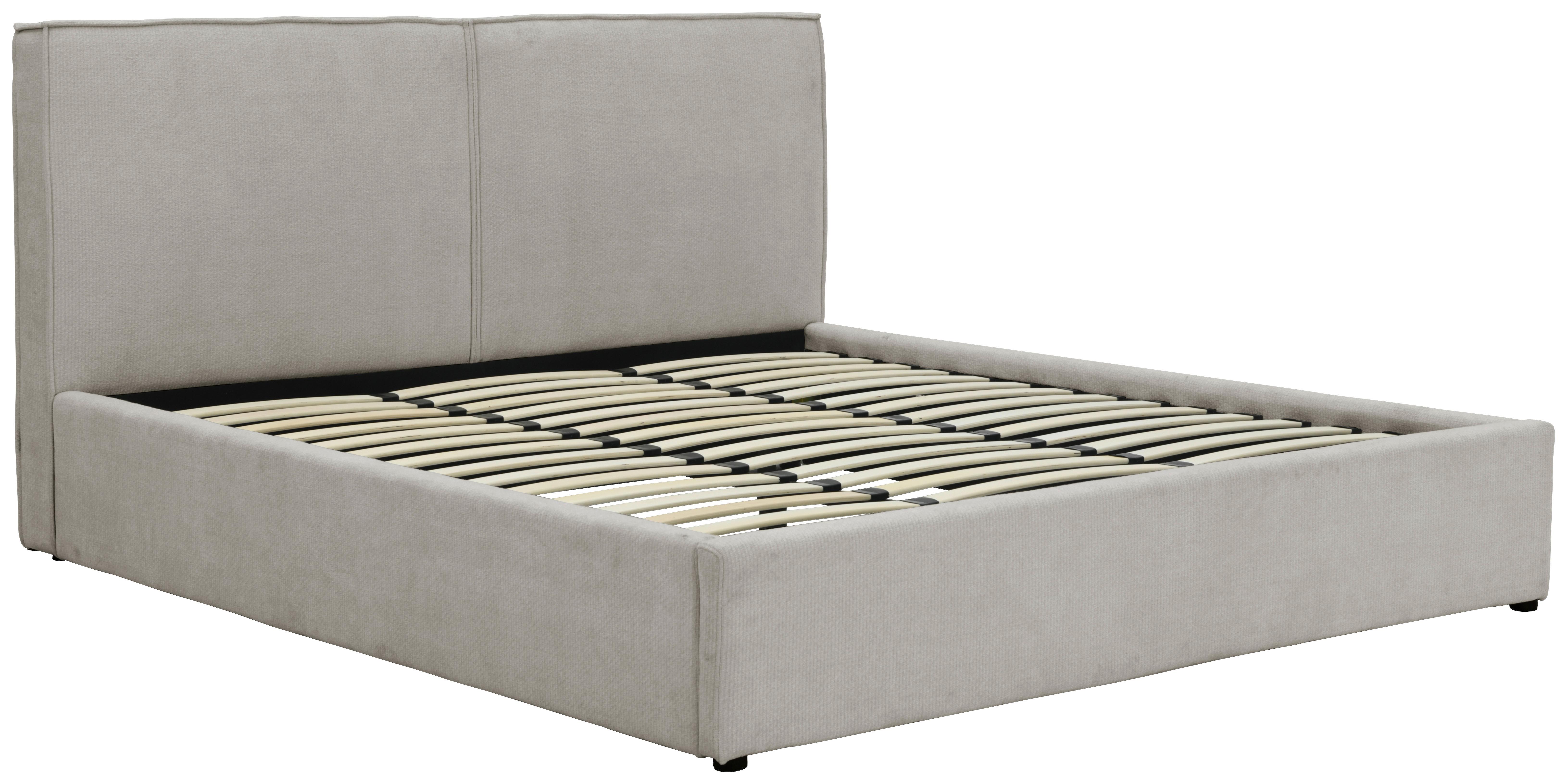 Polsterbett Lino Grau B: 195 cm - Eichefarben/Schwarz, Design, Holz/Textil (195/105/222cm) - Livetastic