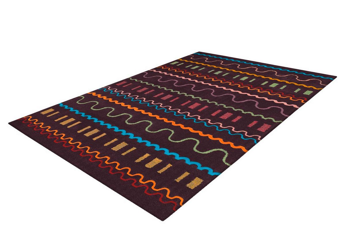 Webteppich Violett Spirit 170x240 cm - Violett/Multicolor, Basics, Textil (170/240cm) - Kayoom