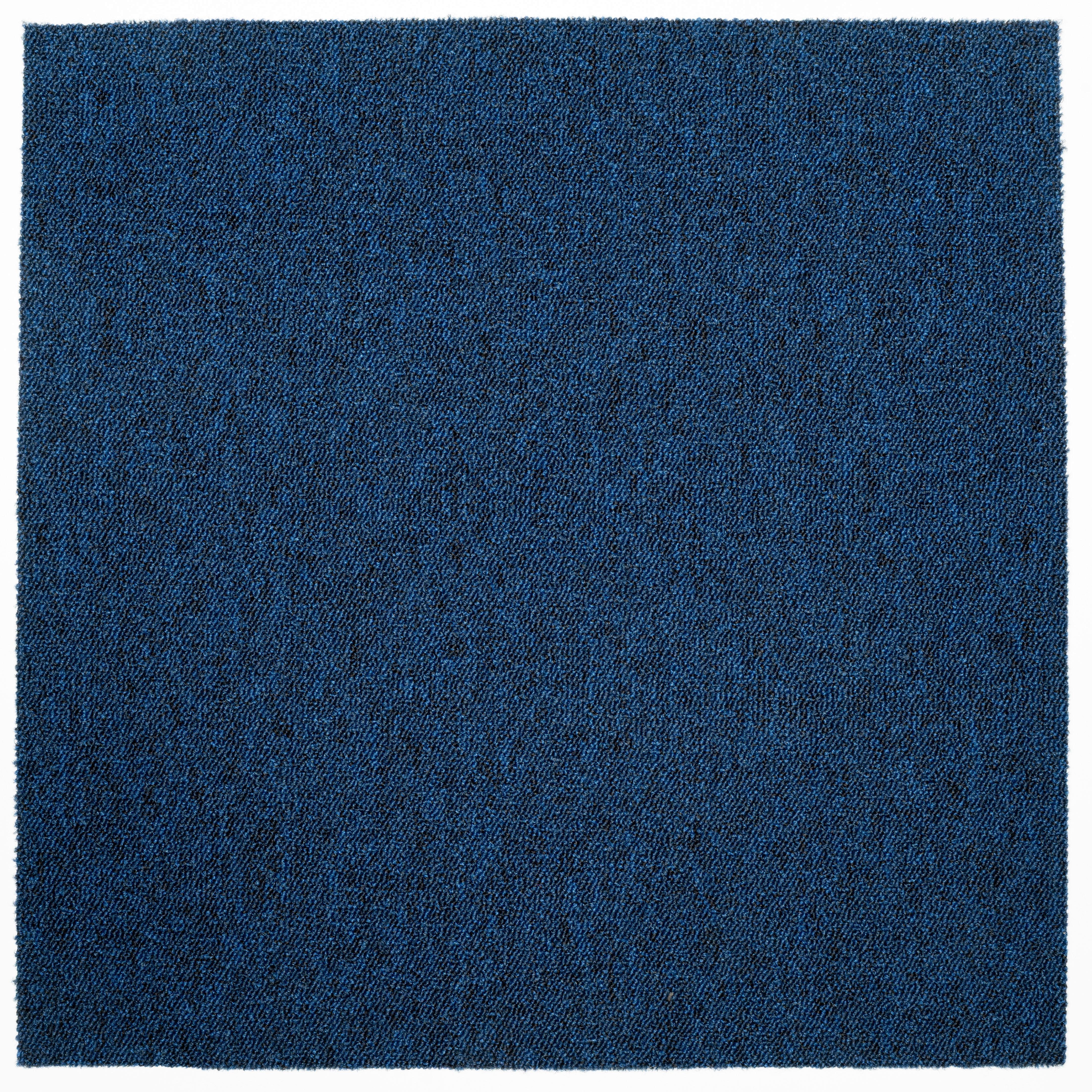 Teppichfliese Dunkelblau Mustang 50x50 cm Florhöhe 3 mm - Dunkelblau, Basics, Textil (50/50cm)