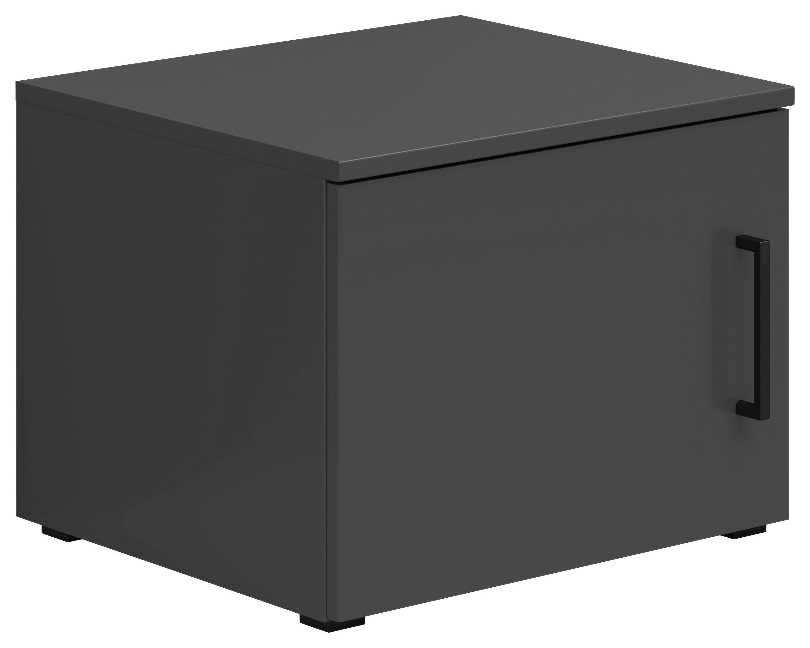 Nadstavec na skriňu Cabinet š: 45 cm - čierna/grafitová, Modern, kompozitné drevo/plast (45/35/40cm)