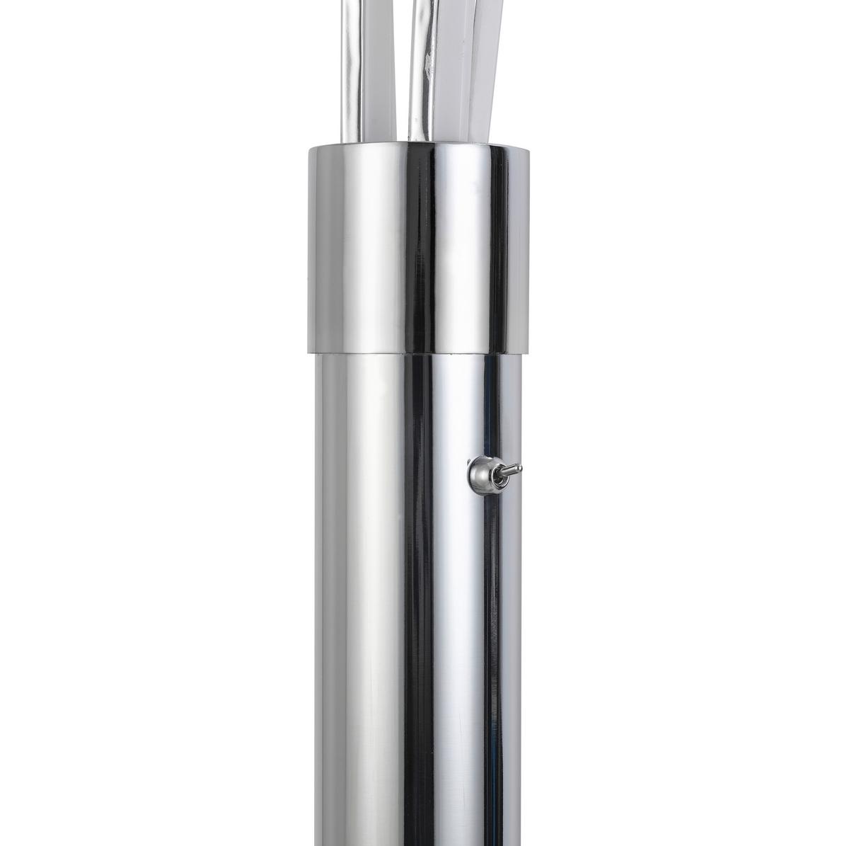 STOJACÍ LED SVÍTIDLO REMMER - barvy chromu, Moderní, kov/plast (28/210cm) - Modern Living