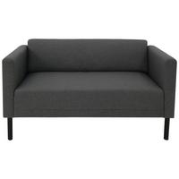 2-Sitzer-Sofa Derby Anthrazit B: 133 cm - Anthrazit/Schwarz, Basics, Textil (133/70/66cm) - P & B