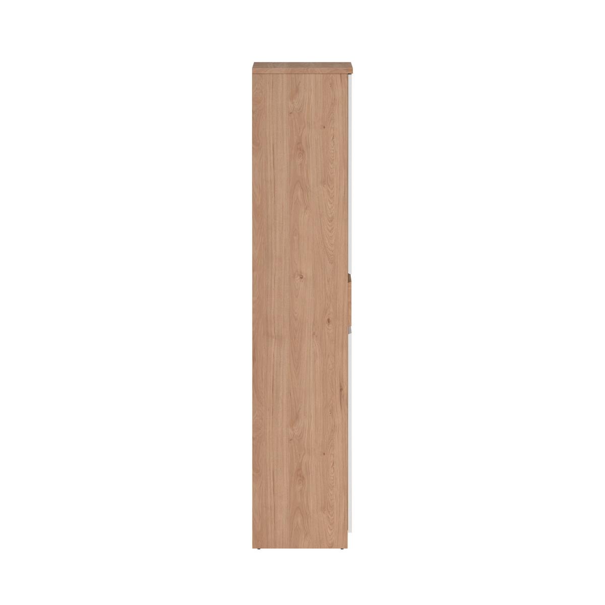 Schuhschrank Naia Weiß, Eichefarben, B: 80,4 Cm - Eichefarben/Weiß, Design, Holzwerkstoff (80,4/191,7/40cm) - Livetastic