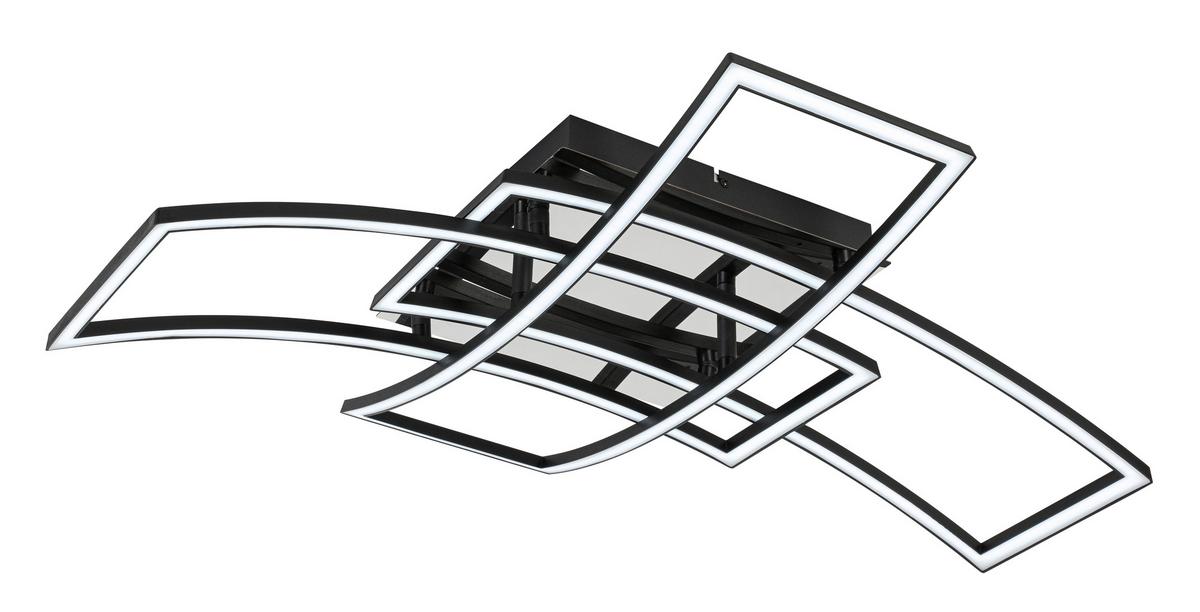 LED-Deckenleuchte Enikö Schwarz/Chromfarben max. 42 W - čierna/chrómová, Modern, kov/plast (59/81/16cm) - Mömax