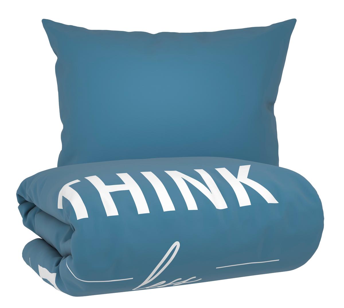 POSTEĽNÁ BIELIZEŇ THINK - modrá, textil (140/200cm) - Mömax