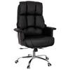 Chefsessel Commander Lederlook Schwarz bis 130kg - Chromfarben/Schwarz, MODERN, Kunststoff/Textil (75/130/64cm) - MID.YOU