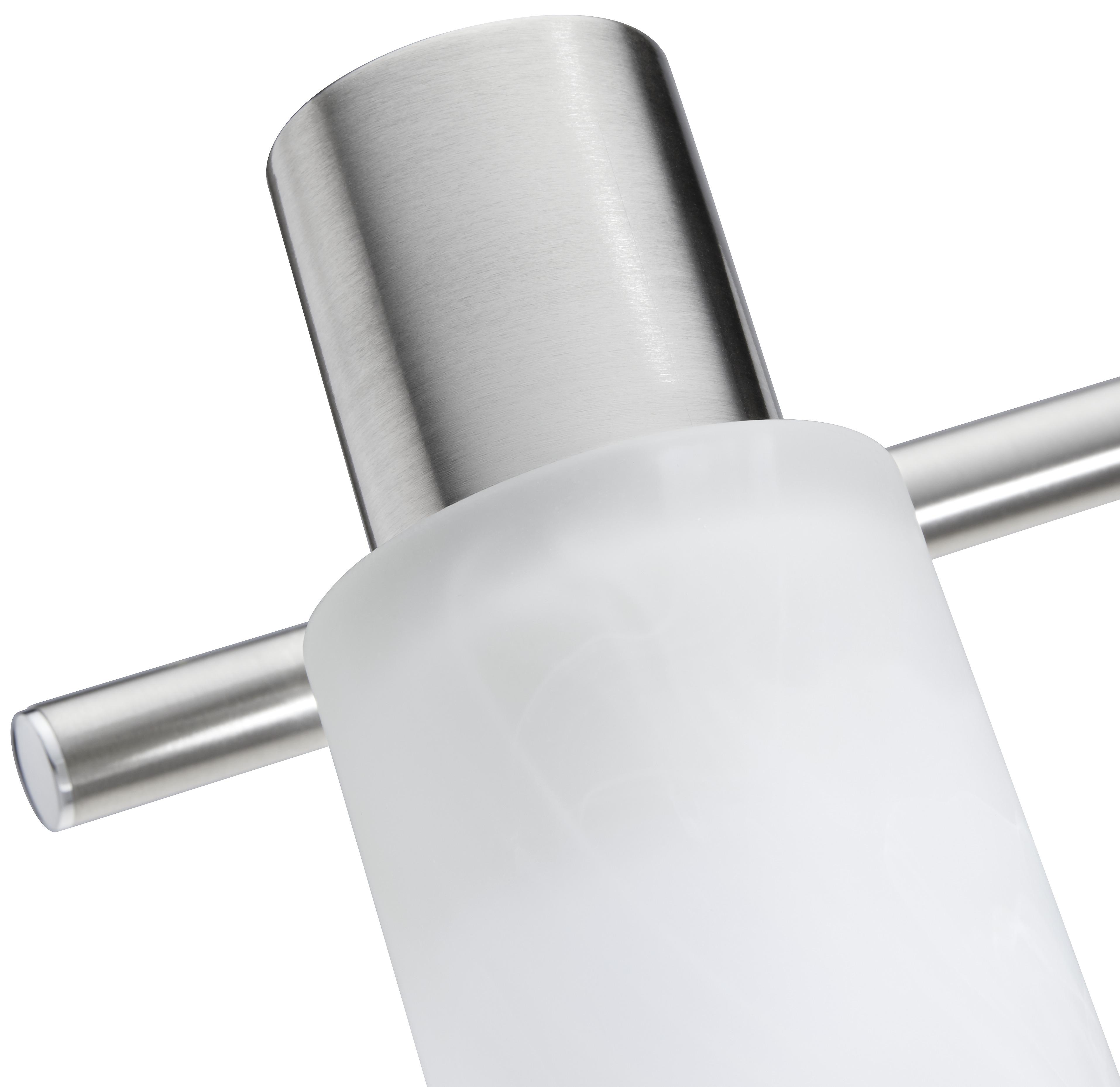 Strahler Elke 2-Flammig verstellbar L: 41,5 cm - Chromfarben/Weiß, KONVENTIONELL, Glas/Metall (41,5cm) - James Wood