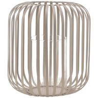 Stojan na svíčku JOLA - béžová, Moderní, kov/sklo (23,5/26cm) - Mömax
