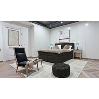 Boxbett Capri Schwarz, Lf: 180x200 cm - Schwarz, MODERN, Textil (180/200cm) - Livetastic