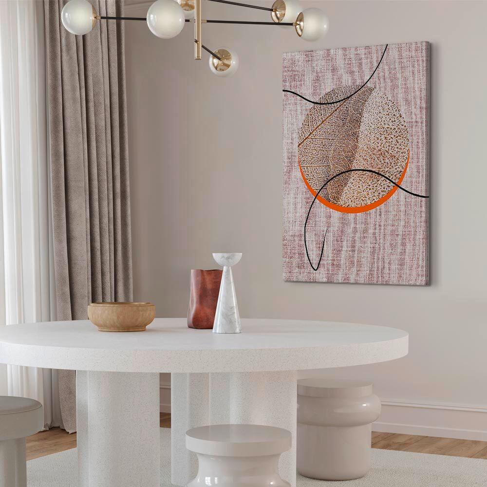 Leinwandbild Orange Cappucino B: 40 cm