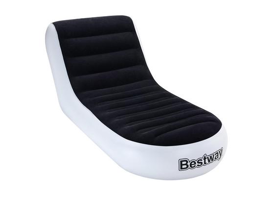 Luftsessel Chaise Sport Lounger - Schwarz/Grau, Kunststoff (165/84/79cm) - Bestway Luftsessel Chaise Sport Lounger - Schwarz/Grau, Kunststoff (165/84/79cm) - Bestway