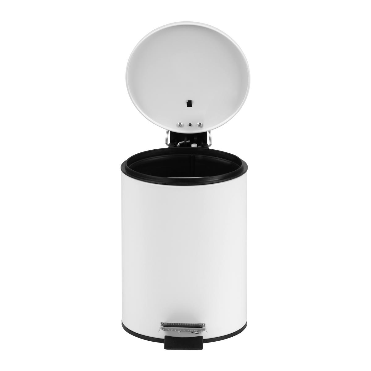 Kozmetický  kôš biela, 3L - čierna/biela, Modern, kov/plast (17/25cm) - Mömax