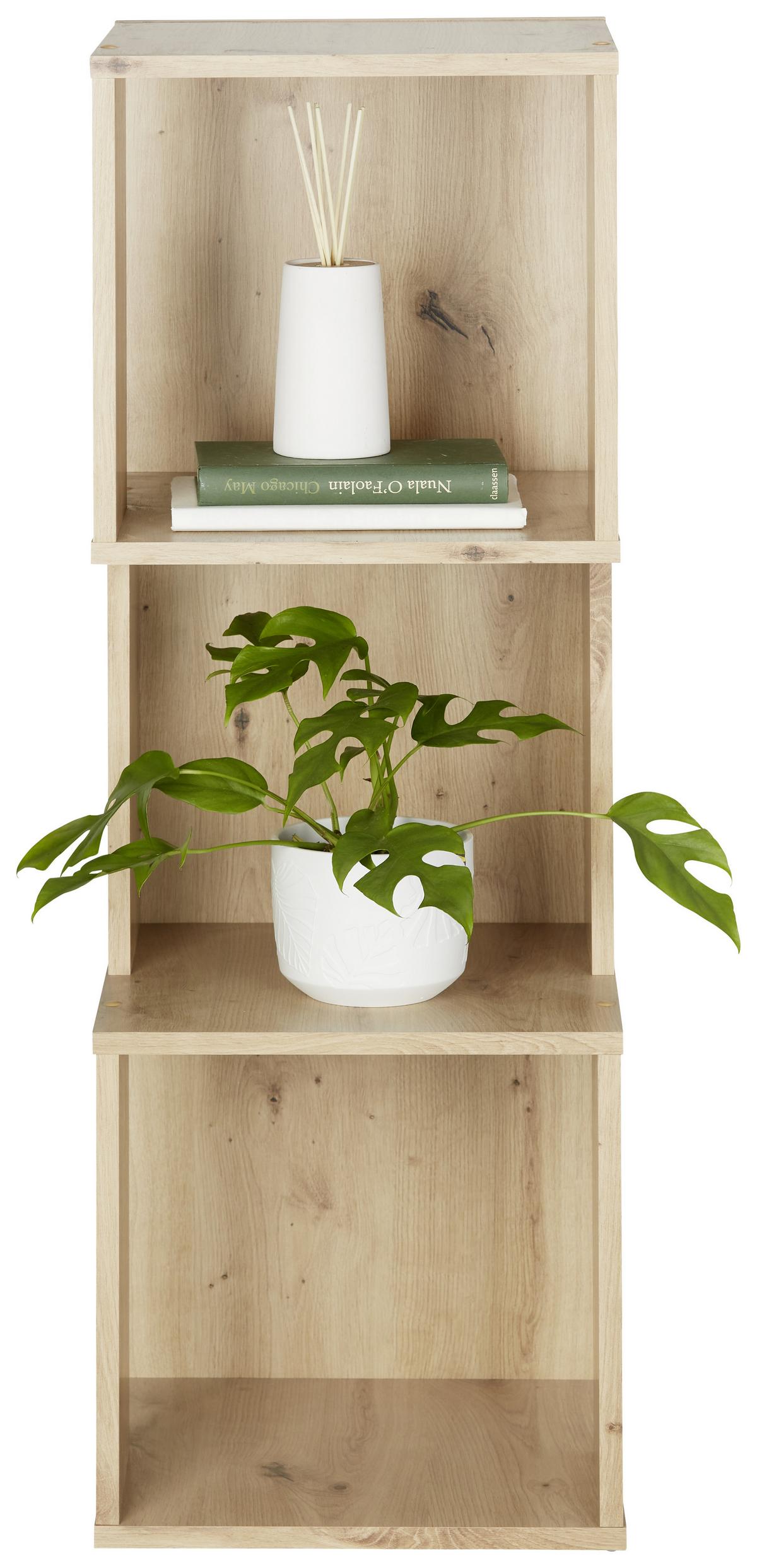 REGÁL NETTO - farba duba, Modern, kompozitné drevo (37/109/37cm) - Mömax