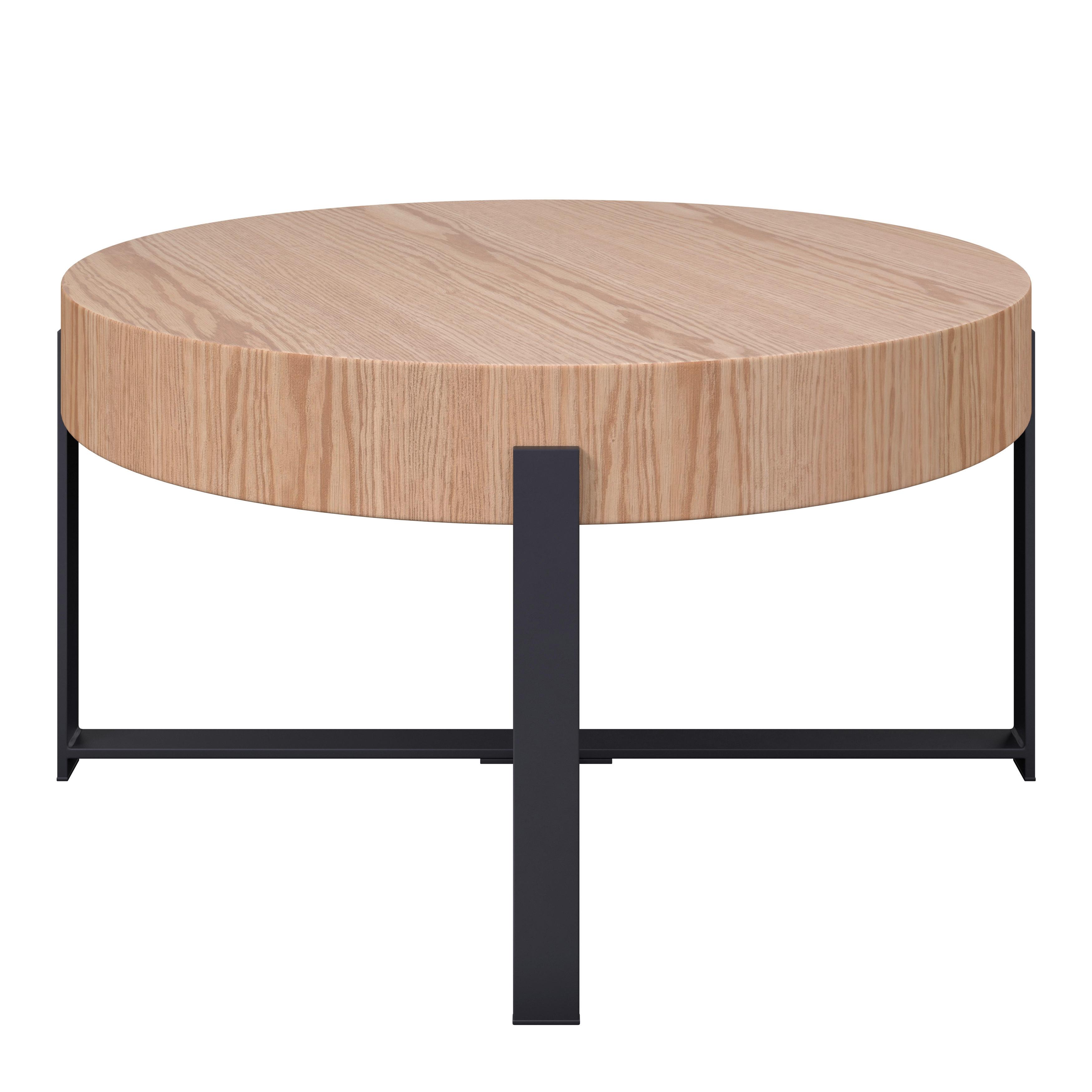 Couchtisch Lima MDF Eiche schwarz, B: 80 cm - Eichefarben/Schwarz, MODERN, Holz/Holzwerkstoff (80/42/80cm)