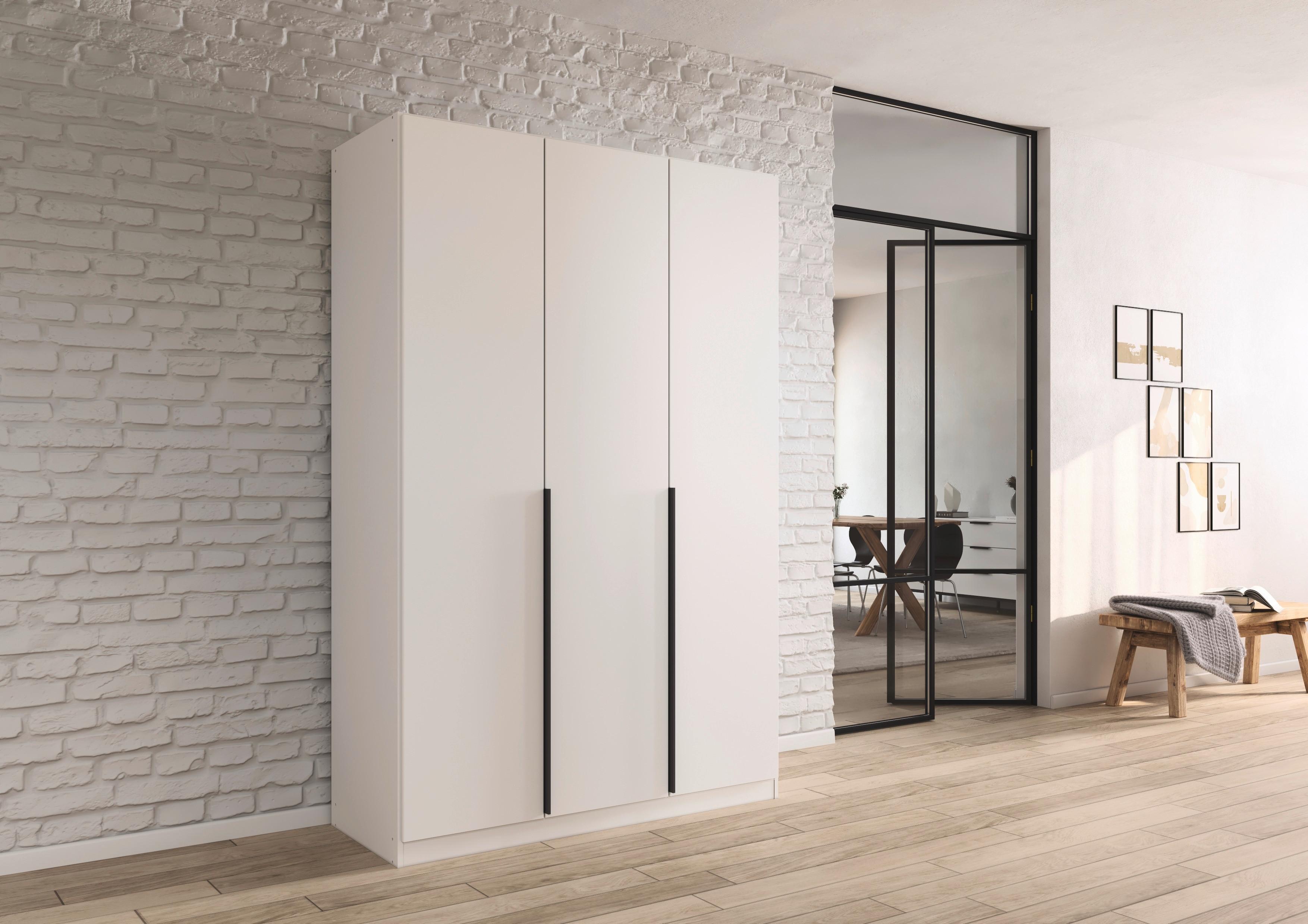 Drehtürenschrank Alabama Weiß B: 136 Cm - Weiß, MODERN, Holzwerkstoff (136/229/54cm) - Rauch Möbel
