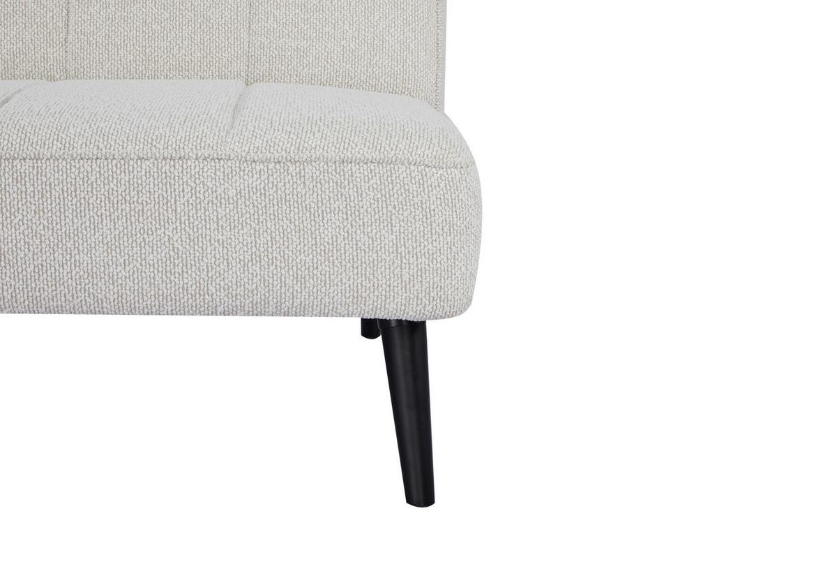 Schlafsofa Lino Beige B: 192 cm - Beige/Schwarz, Design, Holz/Textil (192/82/90cm) - Livetastic