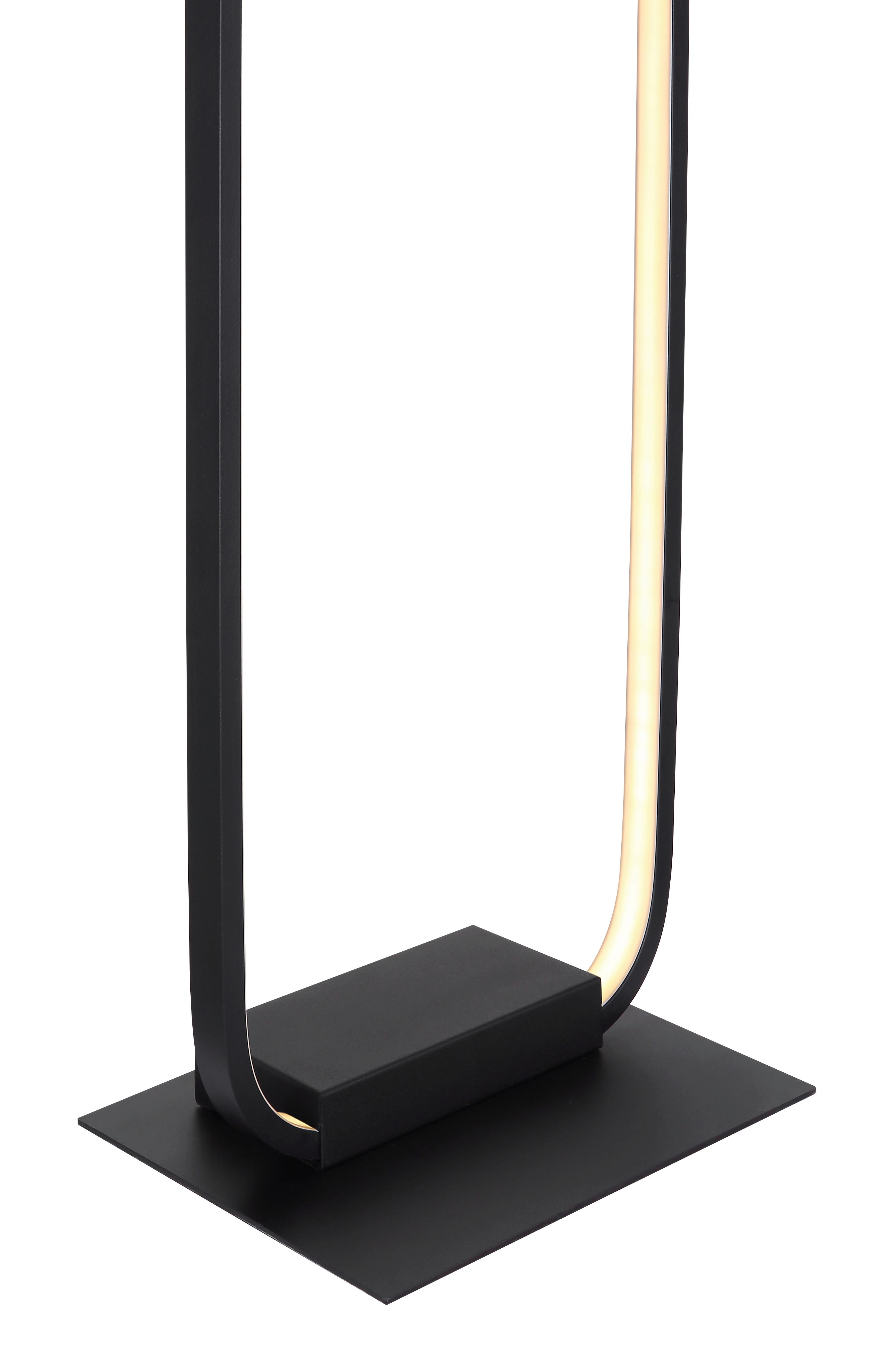 LED-Stehlampe Silla Opalfarben mit Fußschalter - Opal/Schwarz, Basics, Kunststoff/Metall (23/18/130cm) - Globo