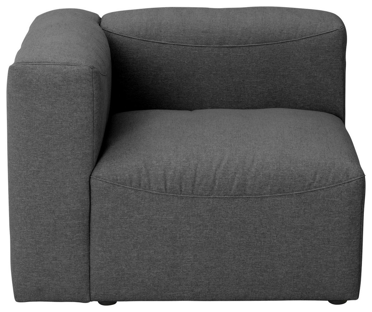 Eckelement Lena Anthrazit Flachgewebe - Anthrazit, Design, Textil (100/73/100cm) - Max Winzer