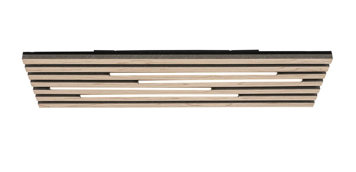 STROPNÍ LED SVÍTIDLO PANI - černá/barvy dubu, Moderní, kov/kompozitní dřevo (72/26,5/5,5cm) - Mömax