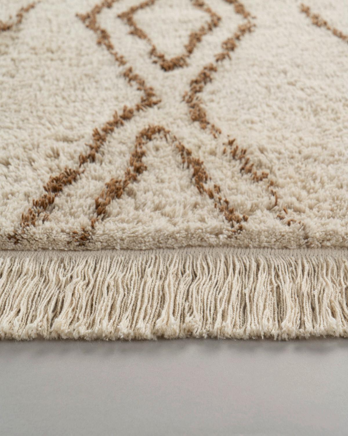 Flachwebteppich, 120x170 cm Alena 125 Creme/Braun 120x170 - Creme/Braun, Basics, Textil (120/170cm) - Novel