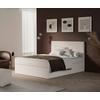 Boxbett Cordoba Creme, Lf: 140x200 cm - Creme/Schwarz, Basics, Holz/Textil (140/200cm) - Livetastic