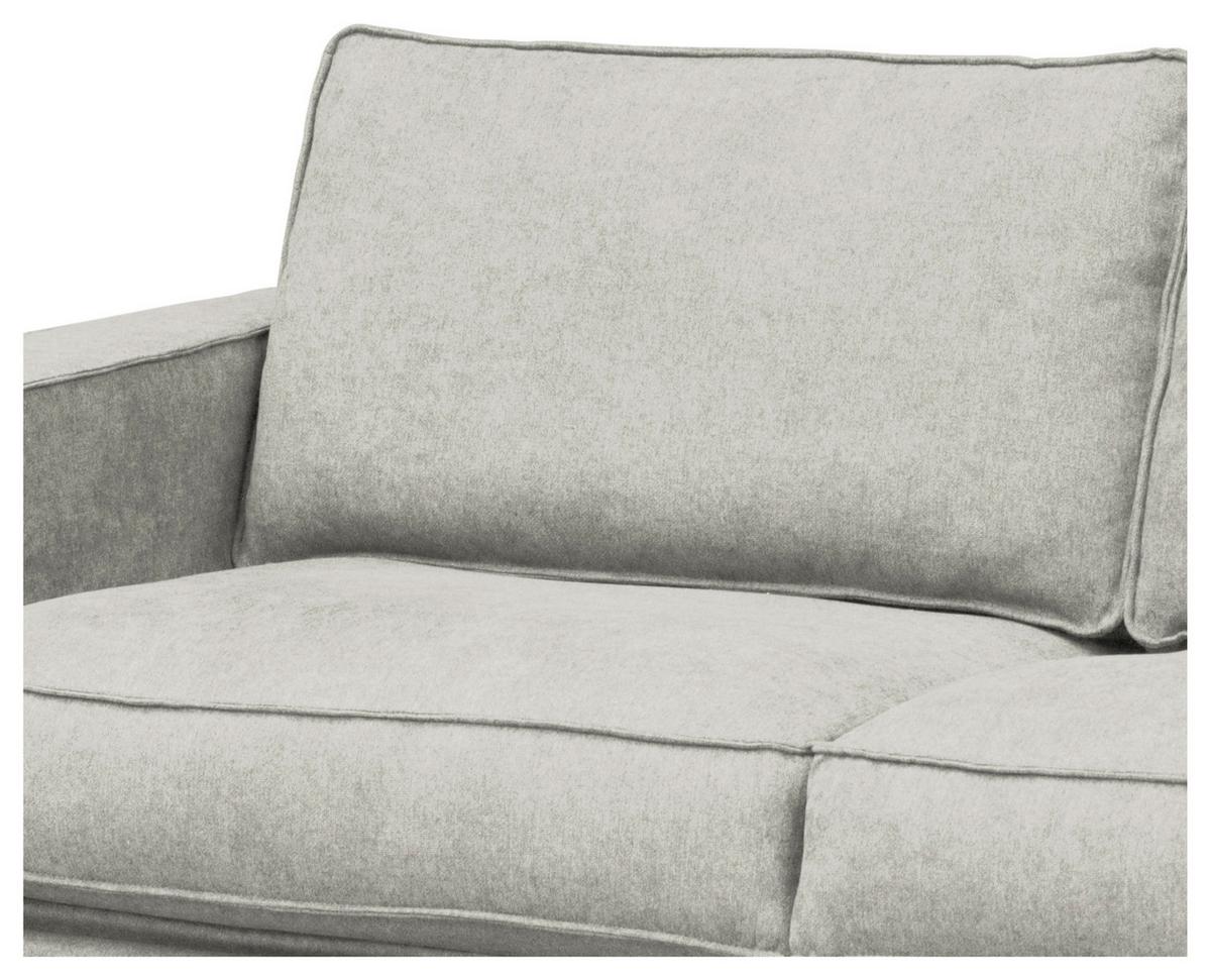 Schlafsofa Texas Hellgrau Webstoff, B: 203 cm - Dunkelbraun/Hellgrau, Design, Textil (203/85/99cm) - MID.YOU
