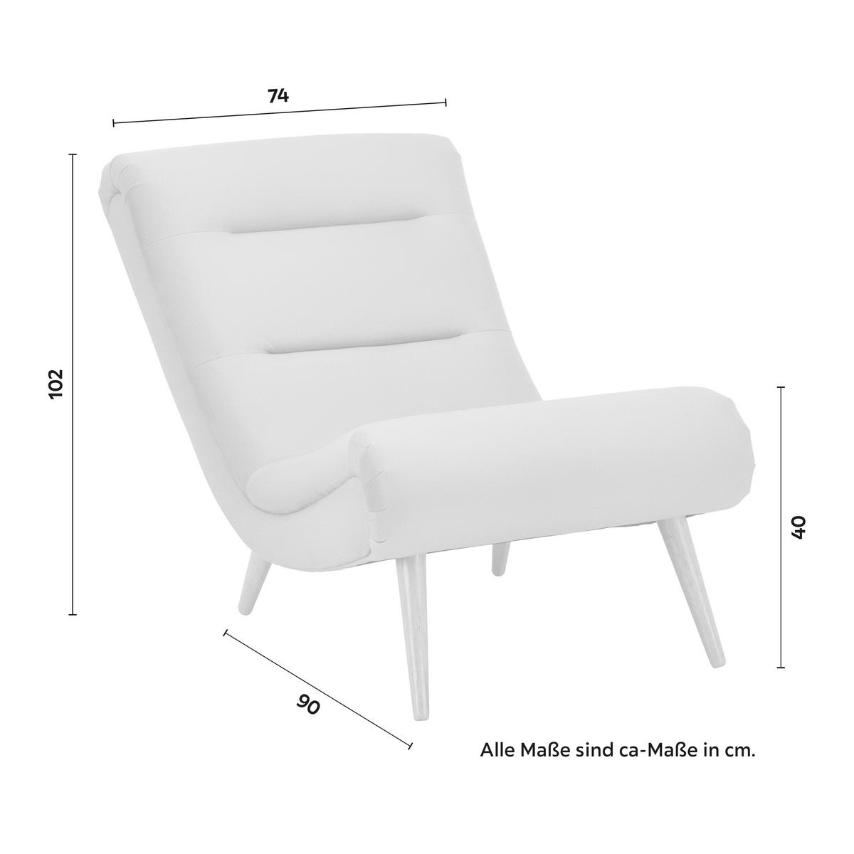 Křeslo JAN sv. šědá - světle šedá/přírodní barvy, Moderní, dřevo/textil (74/102/90cm) - Bessagi Home