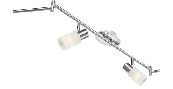 Strahler Elke 6-flammig Verstellbar L: 216 Cm - Chromfarben/Weiß, KONVENTIONELL, Glas/Metall (216cm) - James Wood