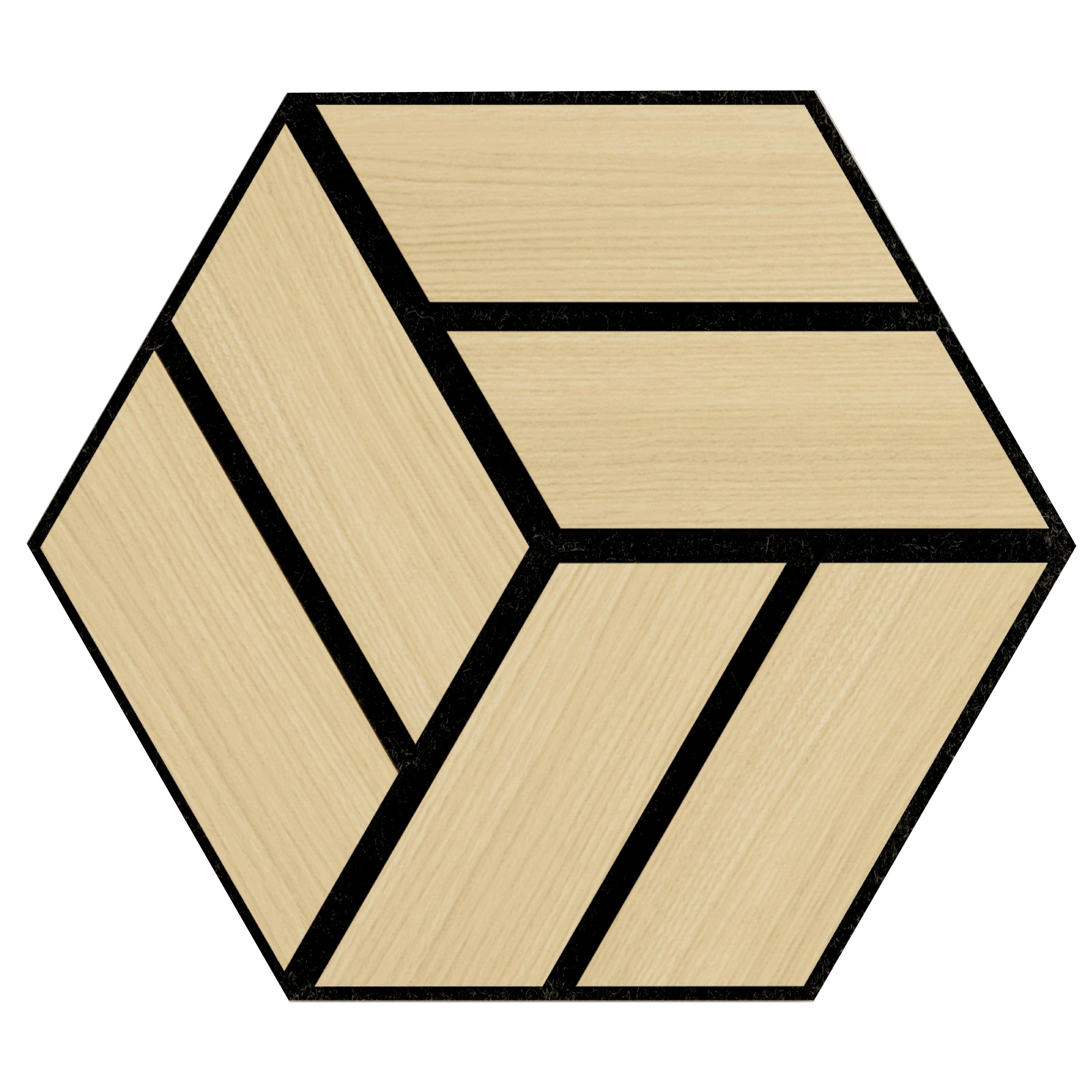 Akustikpaneel Sonido Single Hexagon - Hellbraun/Eichefarben, Basics, Holzwerkstoff/Kunststoff (30/26/1.8cm) - Novel