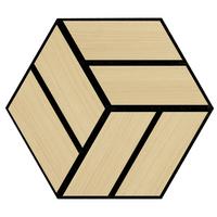 Akustikpaneel Sonido Single Hexagon - Hellbraun/Eichefarben, Basics, Holzwerkstoff/Kunststoff (30/26/1.8cm) - Novel