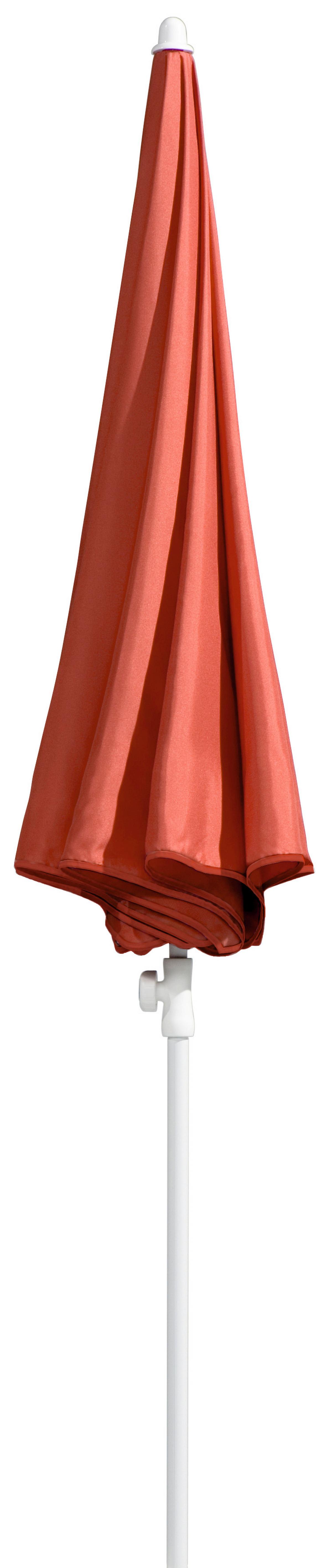 Sonnenschirm Ibiza BxHxT: 240x230x240 cm Terracotta - Terracotta/Weiß, Basics, Textil/Metall (240/230/240cm) - Schneider