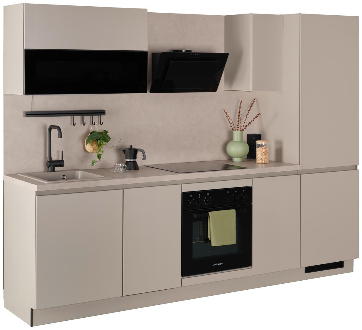 Küchenblock Win - Creme, MODERN, Holzwerkstoff (270cm) - Express-Kuechen