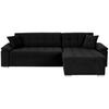 Ecksofa Bali Schwarz, 257cx167cm - Schwarz, Trend, Textil (257/167cm) - Livetastic