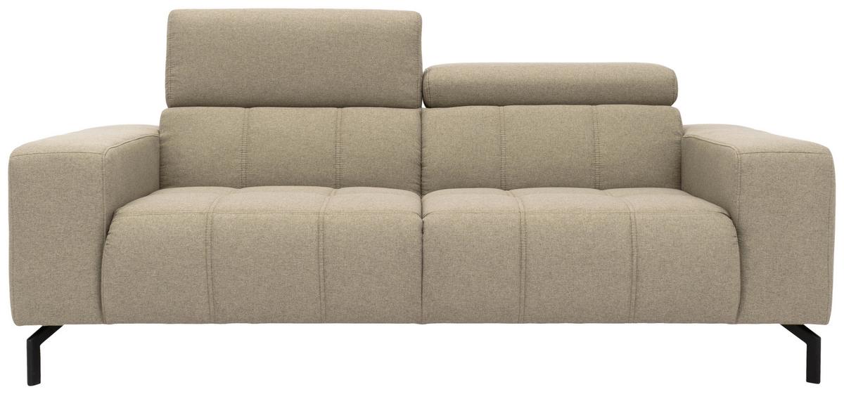 2-sitzer-sofa Cunelli Schlammfarben Webstoff - Schlammfarben/Schwarz, Design, Textil (208/79/104cm) - MID.YOU