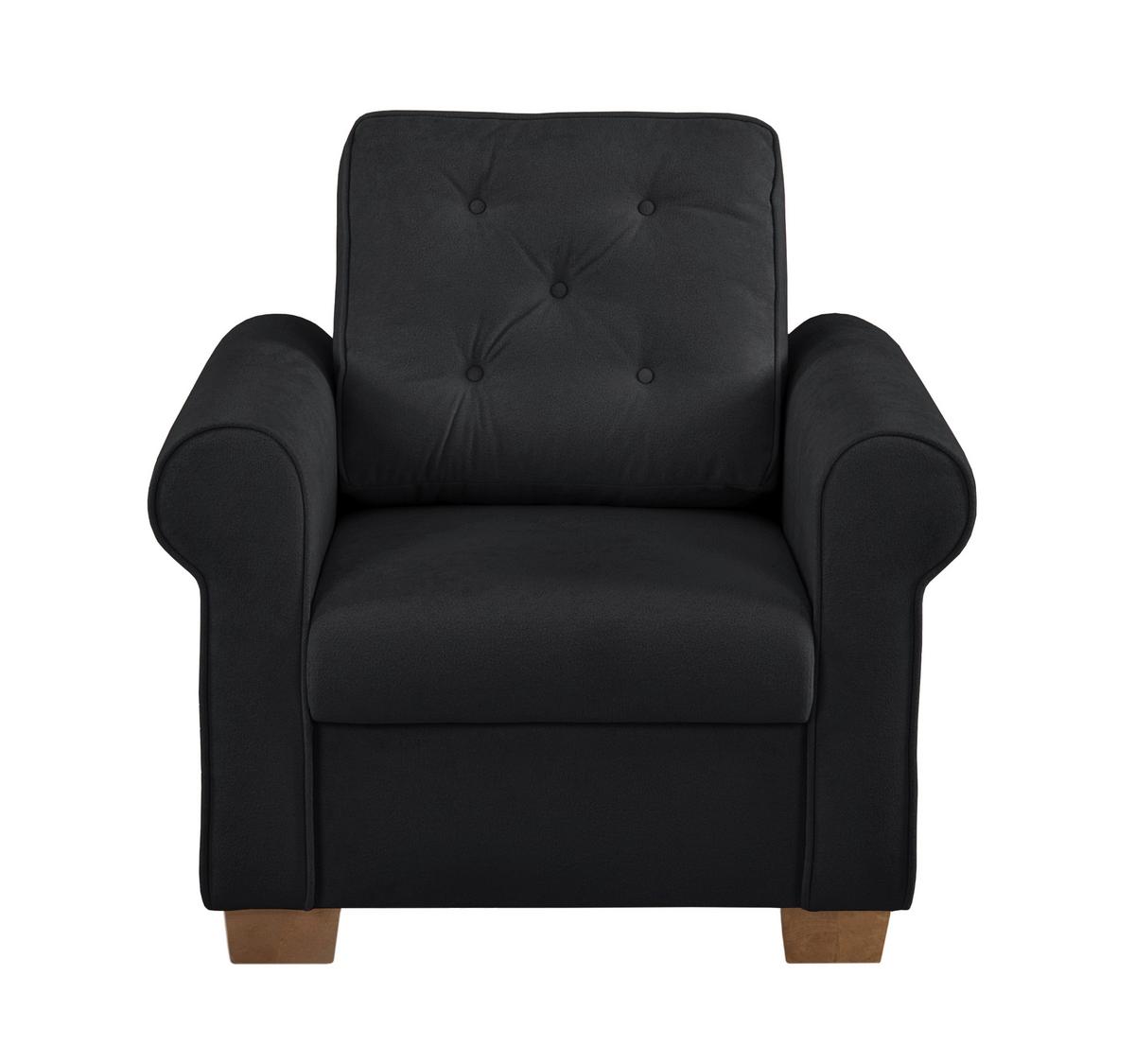 Sessel Arles, Anthrazit 75 B: 93 Cm - Anthrazit/Buchefarben, Design, Textil (93/89/82cm) - MID.YOU