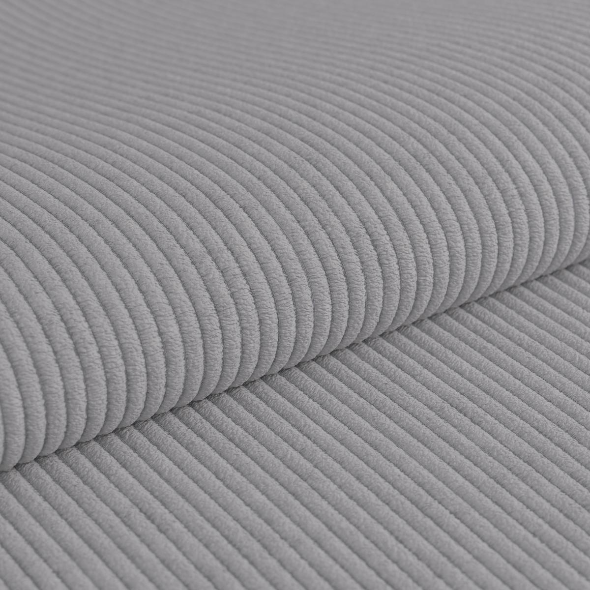 Bigsofa Savona Cord hellgrau, 260x111cm - Hellgrau, Trend, Textil (260/77/111cm) - Luca Bessoni