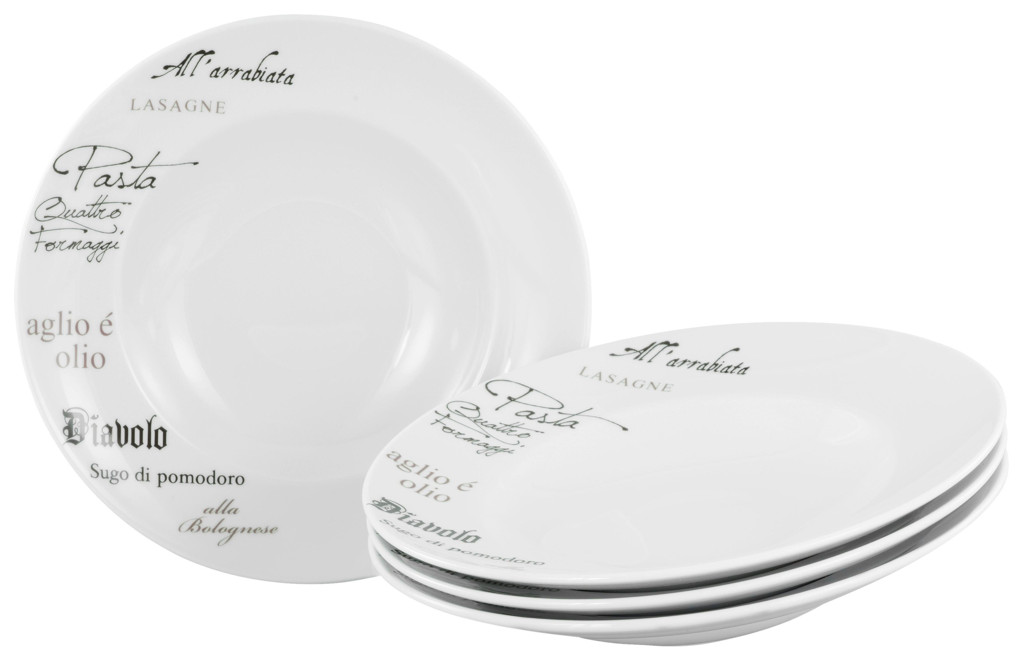 Pastatellerset 4-tlg. Europa Gustoso, Weiß - Weiß, Design, Keramik (27cm) - Creatable