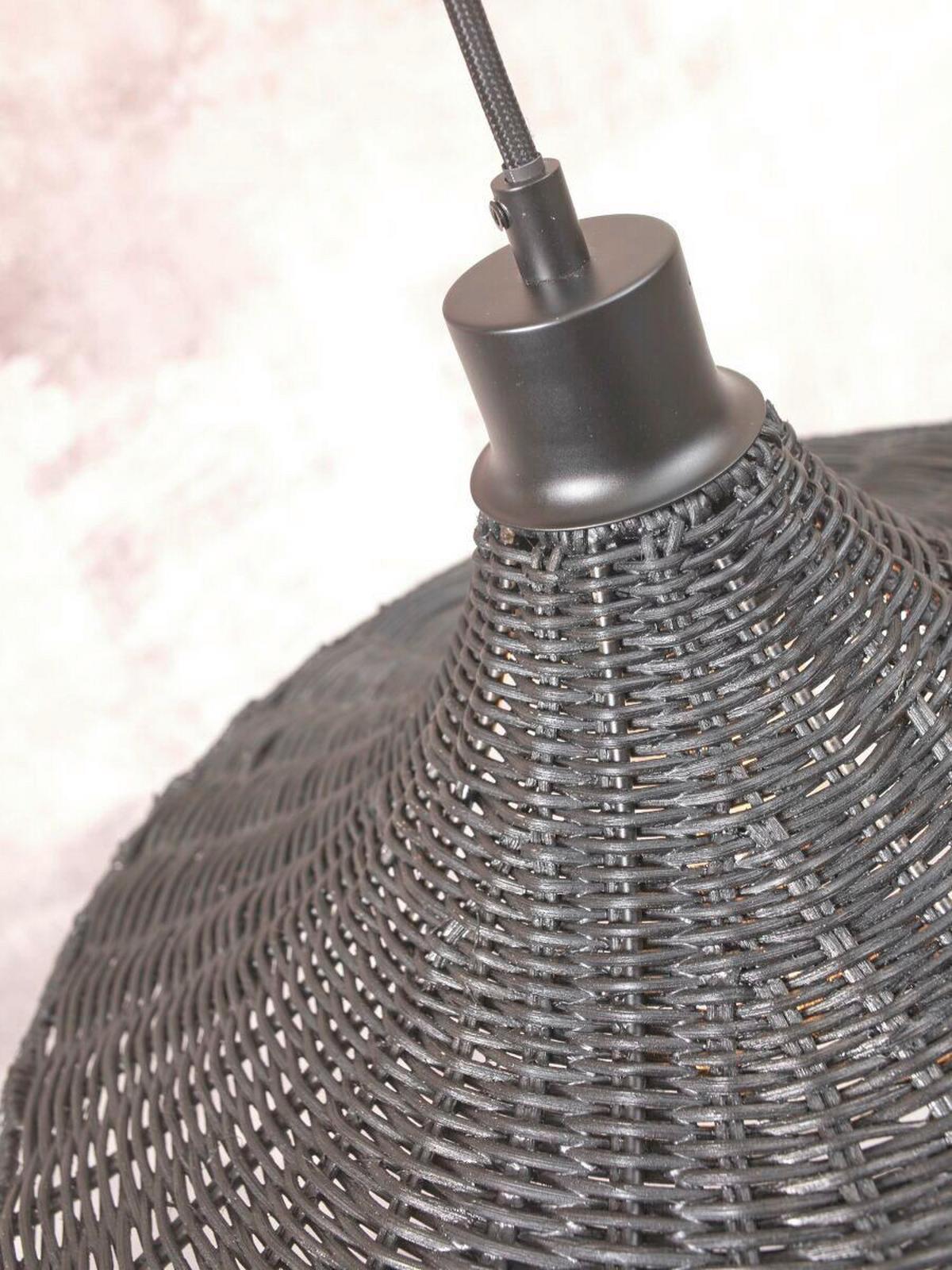 Hängeleuchte Borabora/H/4012/B - Schwarz, Trend, Holz (40/12cm) - Good & Mojo