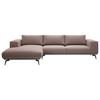 Ecksofa Albero - Bordeaux/Schwarz, Design, Holz/Textil (180/330cm) - MID.YOU