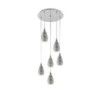 Hängeleuchte 39505_siracusa - Chromfarben/Schwarz, Design, Glas/Metall (50/150cm) - Eglo