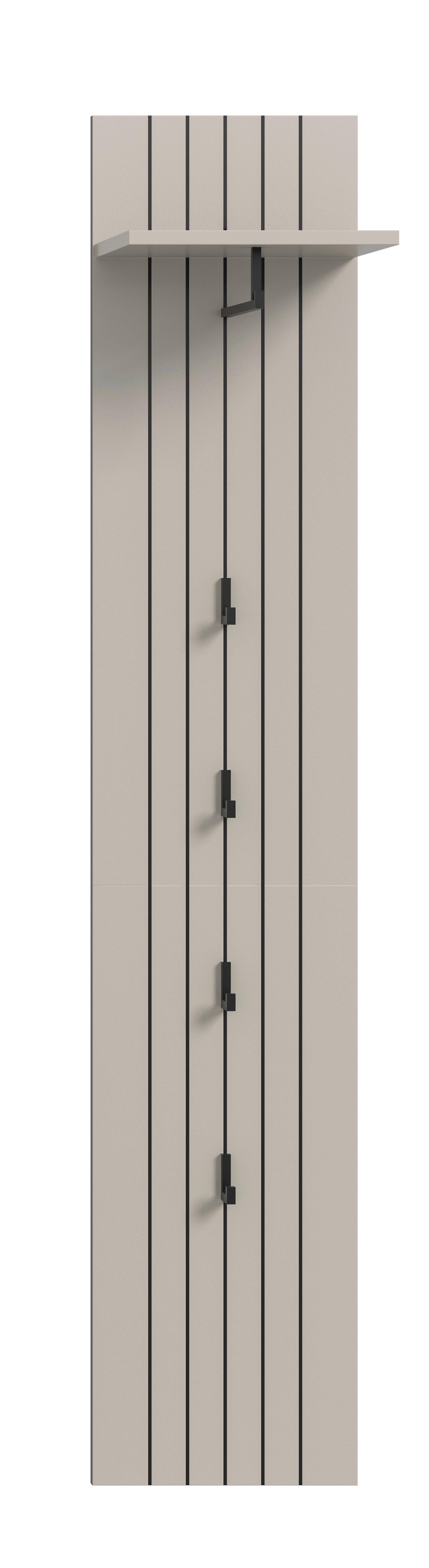 Garderobenpaneel Station Kaschmir B: 31cm - Kaschmir, Design, Holzwerkstoff (31/160/27cm) - MID.YOU