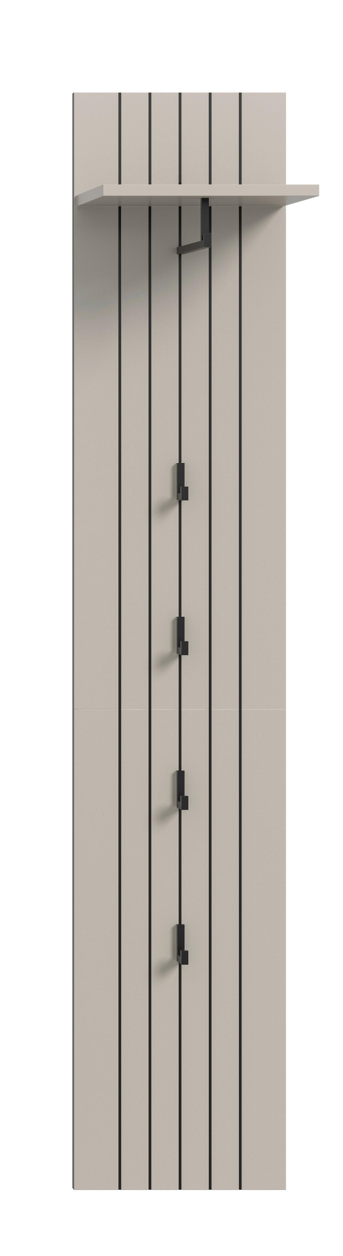 Garderobenpaneel Station Kaschmir B: 31cm - Kaschmir, Design, Holzwerkstoff (31/160/27cm) - MID.YOU