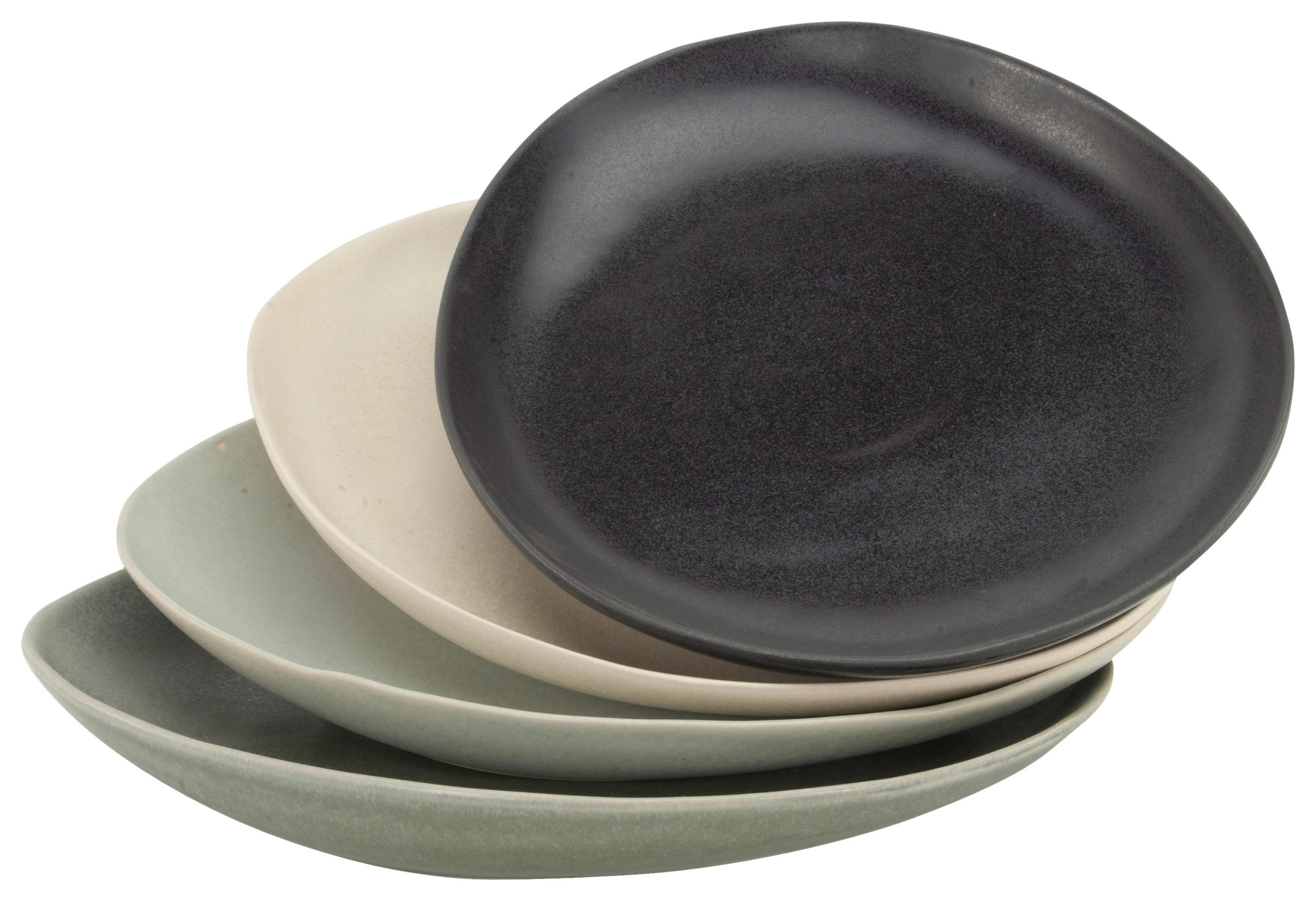 Speiseteller Keramik Pietra Multicolor 4tlg - Multicolor, Basics, Keramik (20/27cm)